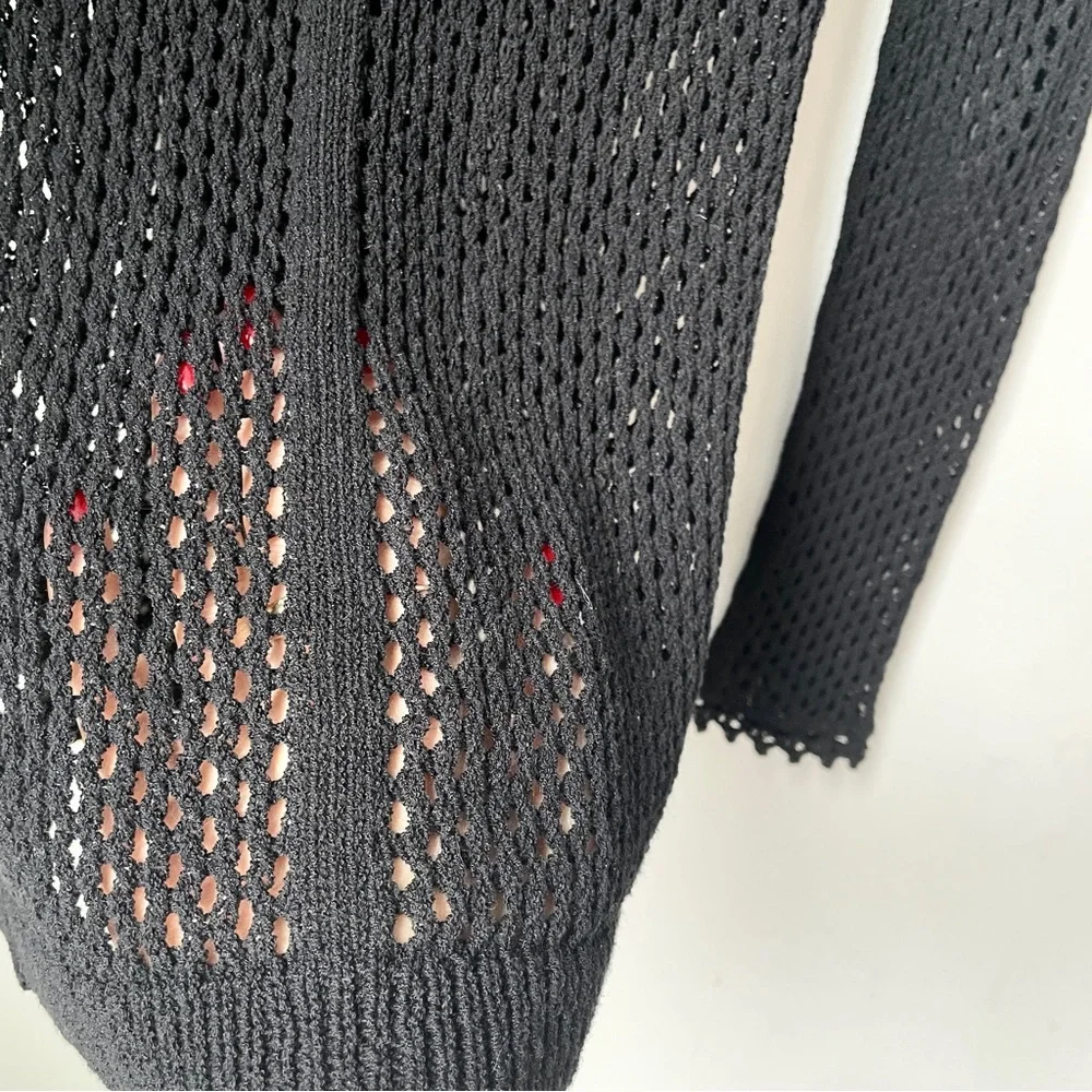 All Saints NEW Top. Mesh knit Black, Sz 0